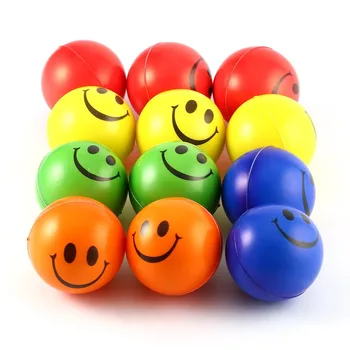 

12pcs/lot Squeeze Balls Smile Face Modern FUN Stress Relax Emotional Hand Wrist Exercise Anti-stress Balls Toys for Children