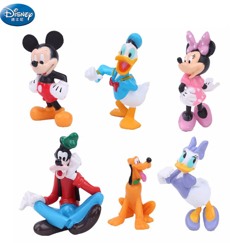 6 pcs/lot 7 9 cm Mickey Mouse Clubhouse Action set Duck PVC dolls girls