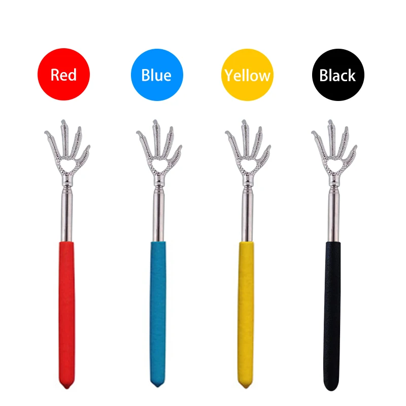 Back Scratcher Portable Stainless Steel Massager 22-58cm Adjustable Hand Claw Scratching Telescopic Pocket Massage Tools |