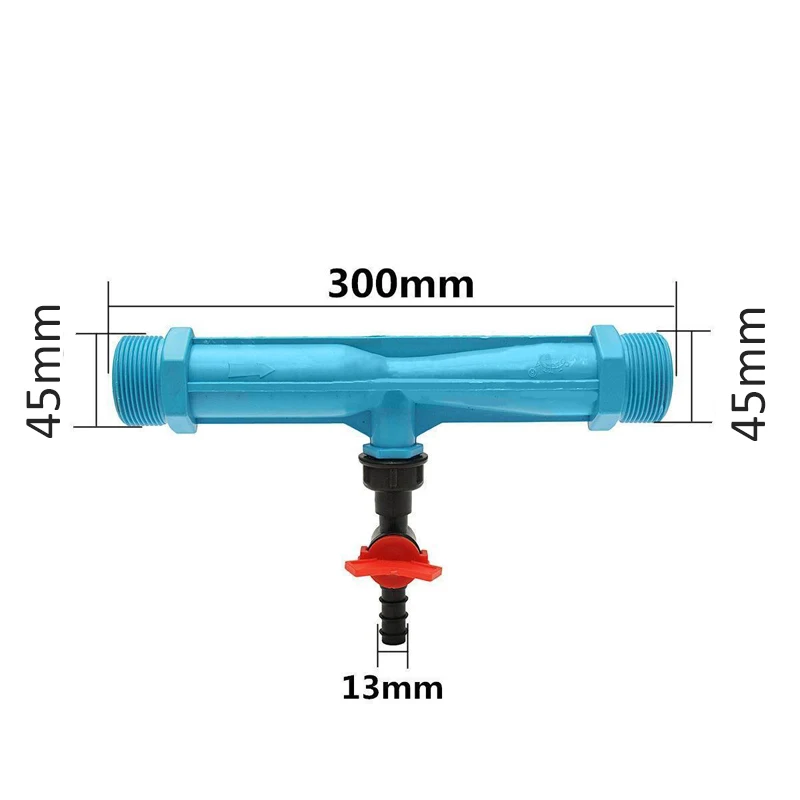 1 x Irrigation Venturi Fertilizer Injector Garden Farming Water Tube Device Blue