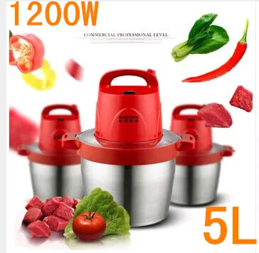 

2018Upgrade FREESHIPPING 1200W POWER 5L CAPACITY ELECTRIC MEAT BLENDER Electric Meat Grinder Crushed Garlic Pepper Ginger Slice