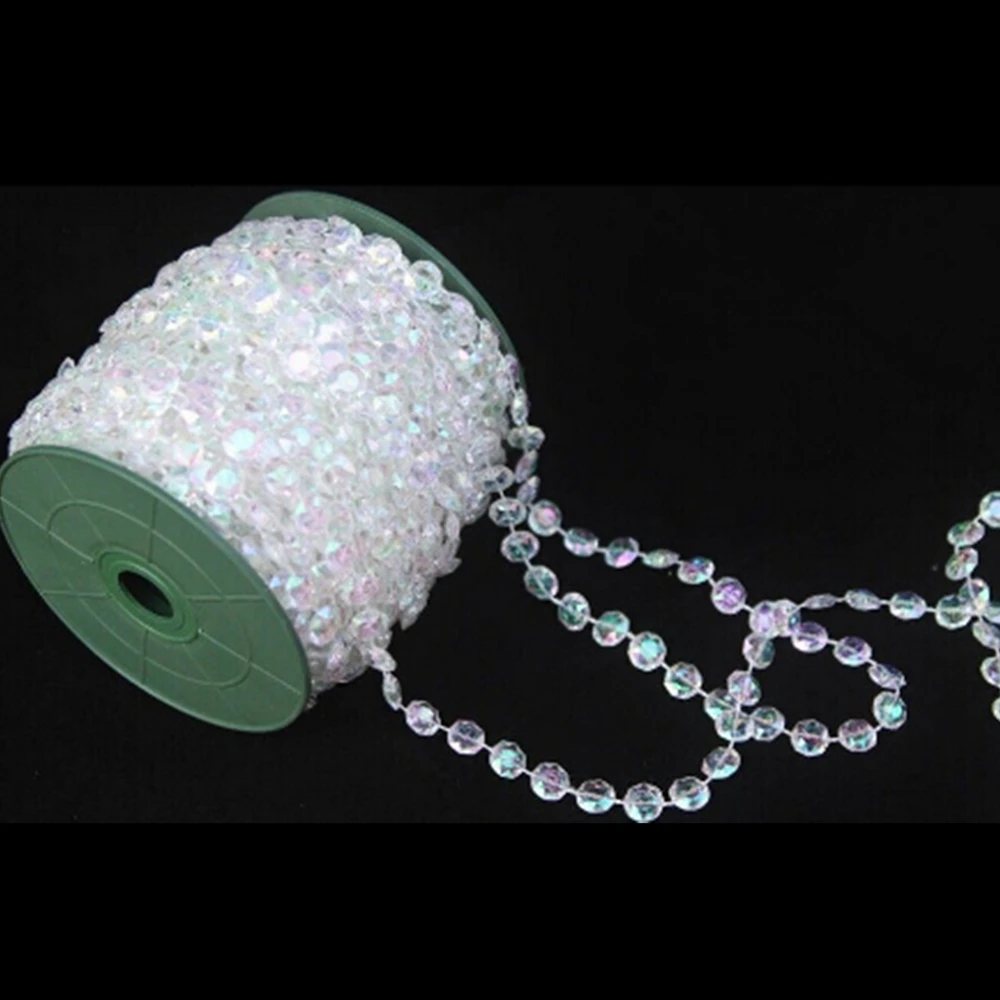 Free Shipping 30M/99Feet New Acrylic Crystal Bead Garland Diamond