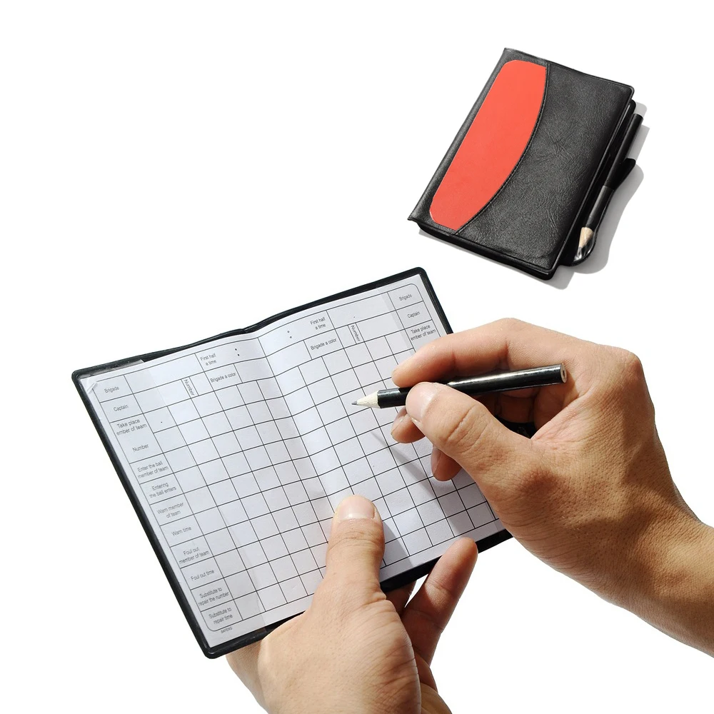 Soccer Referee Gear Red Yellow Card Sports Notebook With Pencil Personalized Sport Match font b Football