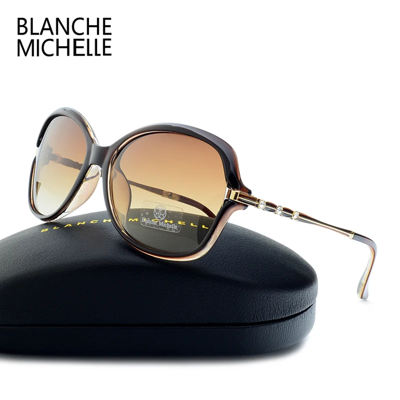 Günstig 2019 neue Mode Sonnenbrille Frauen Polarisierte UV400 Gradienten Objektiv Sonnenbrille Für Frau Vintage lentes de sol mujer Mit Box