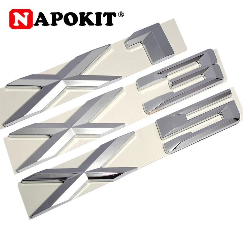 

3D Plastic Chrome Logo Silver Tail Letter Emblem Badge Sticker Decoration for BMW X1 X3 X5 X6 E83 F25 GT Accessories Styling