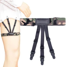 Мужская рубашка, подтяжки, камуфляжная рубашка, держатели для хранения, подвязки для мужчин, военная полиция, Нескользящие зажимы, зажимы клипсы для кожи