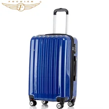 1 piece 28″ Inches ABS+PC Hard Shell Travel Luggage Suitcase In Elegant Solid Rolling Luggage Blue Color 2016 Fochier