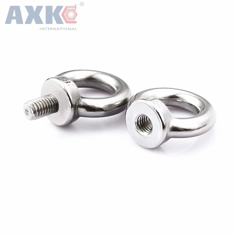 

AXK Eye bolt 304 Metric Thread M3 M4 M5 M6 M8 M10 M12 M16 M18 M20 M24 Lifting Bolt Eye Hook Bolts Shouldered