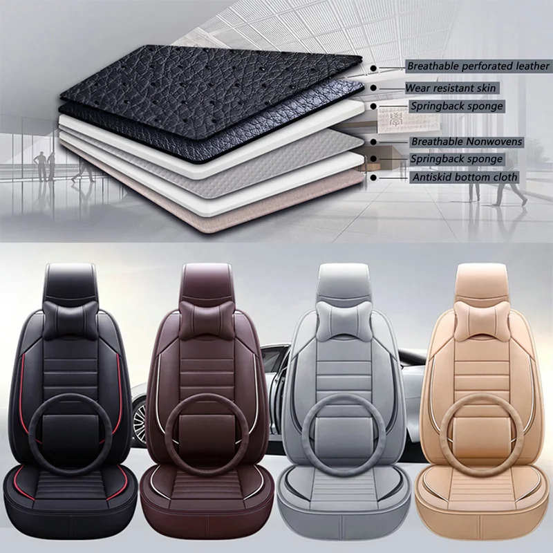 Высококачественные кожаные универсальные автомобильные чехлы на сиденья для ford ranger ford fusion focus 2 mk2 mondeo mk3 mk4 kuga автомобильные аксессуары