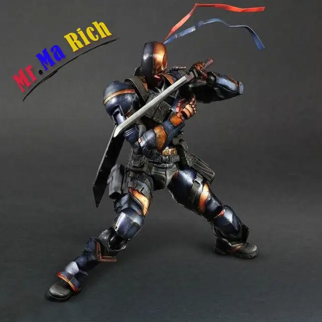Play Arts Kai Deathstroke Deadpool Arkham Action Figure Model Toy Doll DC Comics