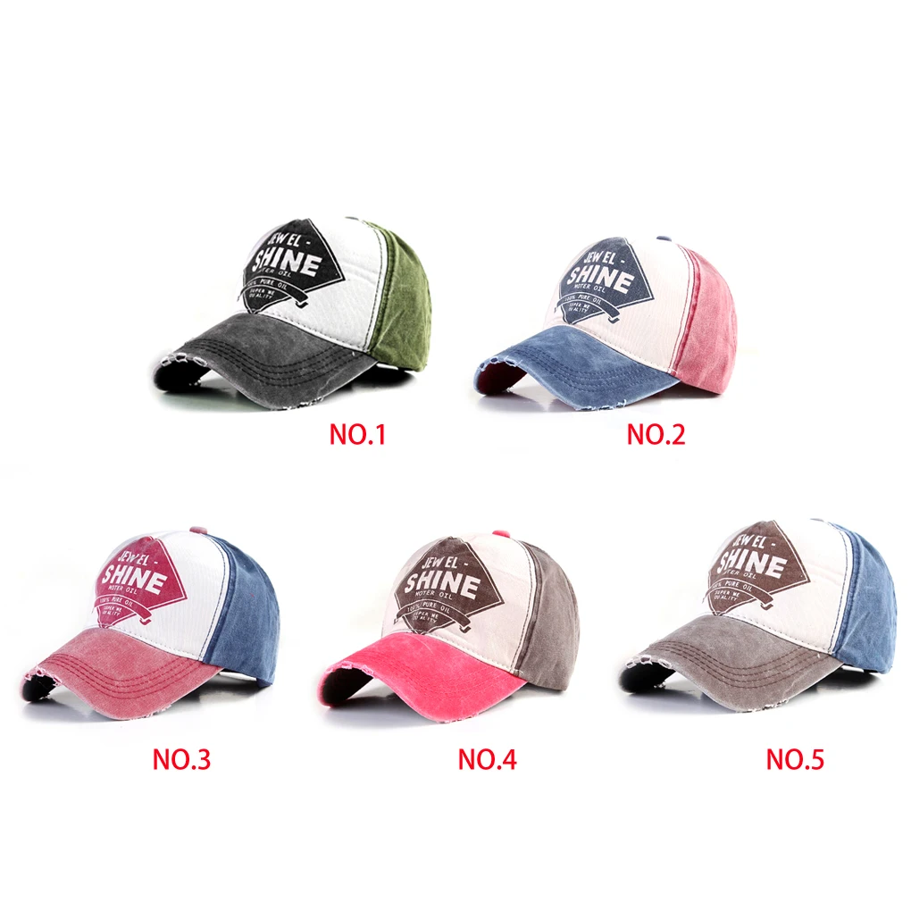 

Hot Sale 5 colors spell color edging Cotton Adjustable Hat Cap Baseball Cap