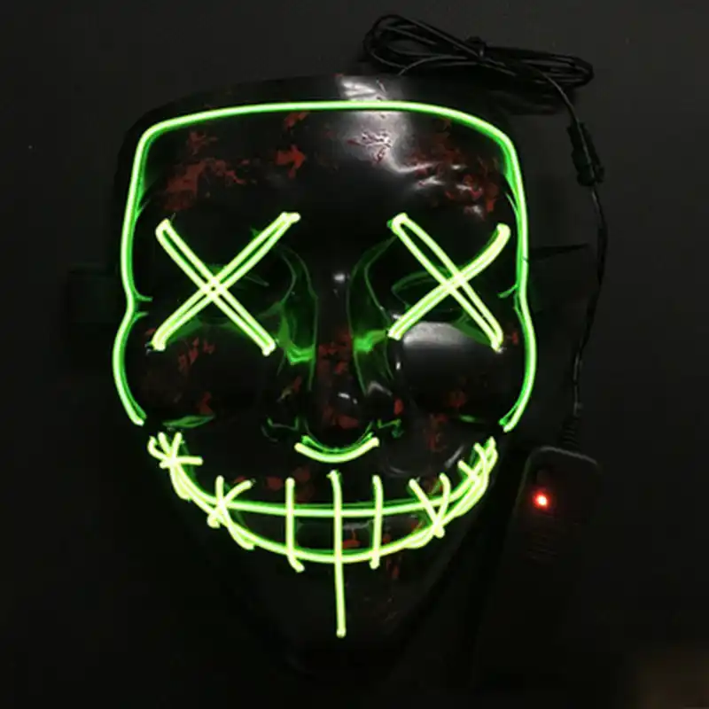 1 шт. 22x17 см ручная работа на заказ холодный свет Ghost Dance Clothes светящаяся маска LED