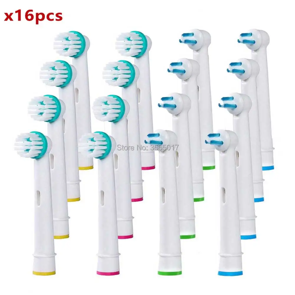 16pcs/Set Generic for Oral-B Professional Ortho Brush Head & Power Tip Brush Kit Replacement Electric Toothbrush Heads