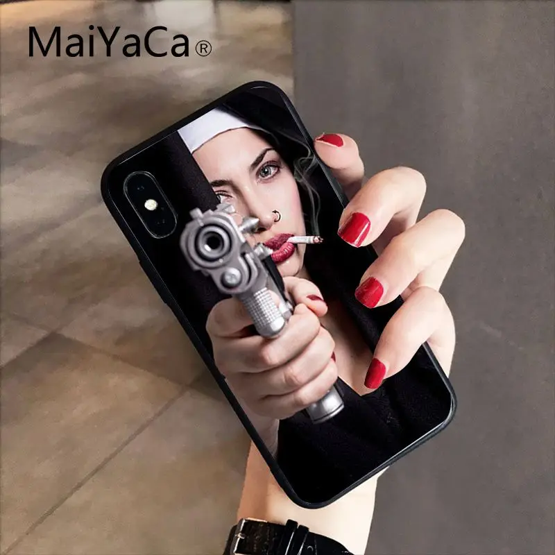 MaiYaCa Sister nun Custom Photo мягкий чехол для iPhone X XS MAX 6 6S 7 7plus 8 8Plus 5 5S XR 10 Чехол