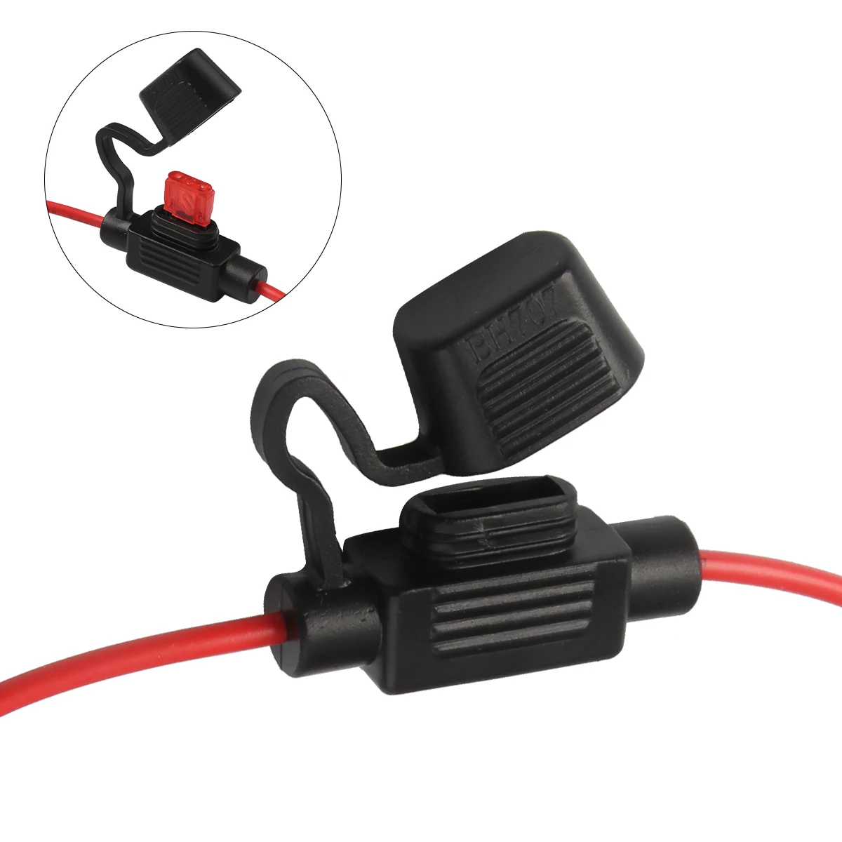 

1Pcs 2A 5A 10A 15A 20A waterproof auto inline Mini In-Line Fuse Holder + 1pcs Fuse Inserts