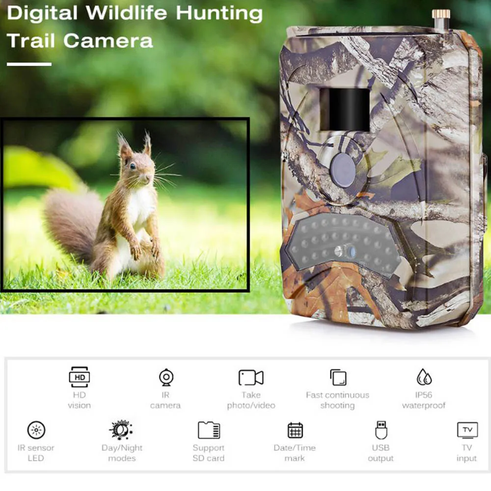 

Digital Hunting Camera IP56 Waterproof LED Trail Camera Outdoor Cameras 1080P HD Infrared Scouting Device