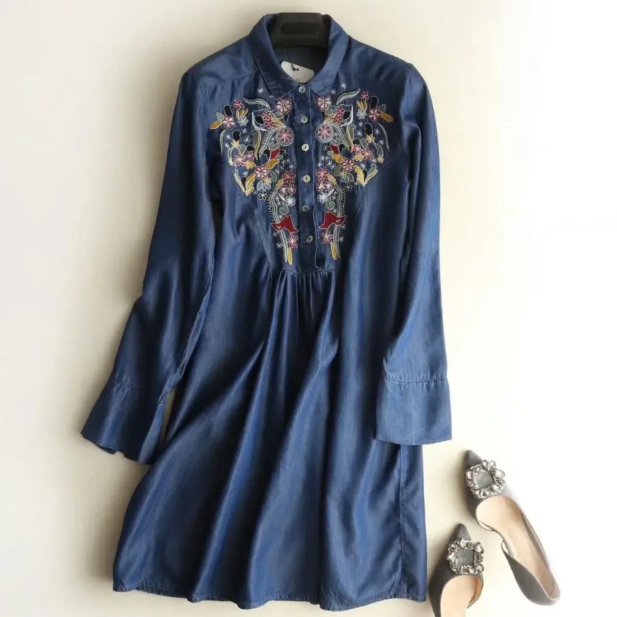 embroidered denim shirts for women