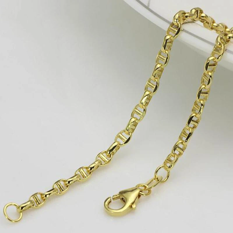 Новинка Au750 чистое 18K цепочка из желтого золота женское мужское колье 20 дюймов 22