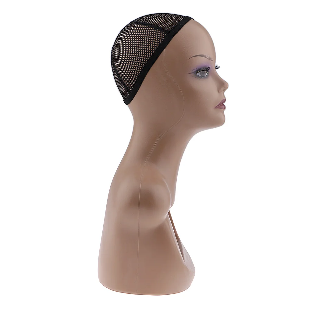 Female Mannequin Head Professional Cosmetology w/ Hole for Wig Hat Making, Display Hairpieces,Glasses, Caps,Necklace, Headwear