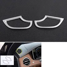 1pair ABS Dashboard Front Upper AC Air Vent Frame Cover Trim Decoration For S Class S400 S550 S63 AMG 2014-2016