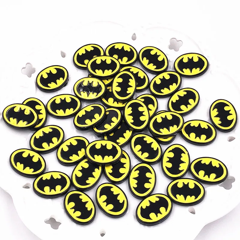 10Pcs Cute Cartoon Batman Flat Back Decoration DIY Phone Case Accessories Decor Resin Cabochons Craft Charms Free Shipping | Украшения и