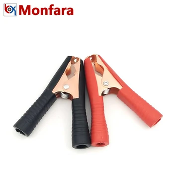 

100A Copper Car Battery Electric Clip Alligator Clips Auto Crocodile Clamp Black Negative Red Positive Alloy Pliers 12V 24V 50A