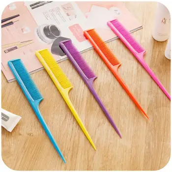 

5pcs Hair Comb Sharp Tail Durable Long Handle Plastic Hair Comb Pointed Tail Hairbrush For Making Modelling Home Salon