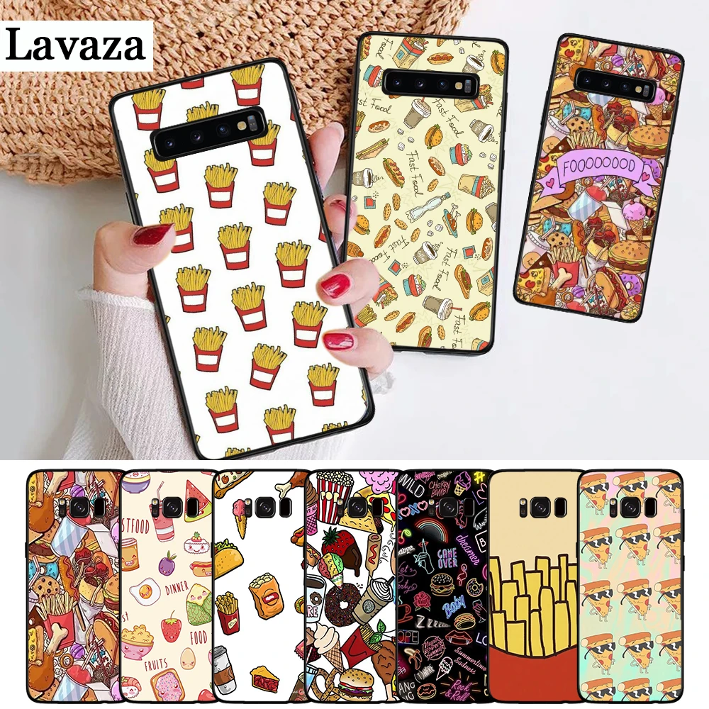 

Lavaza Fast food burger fries Silicone Case for Samsung S6 Edge S7 S8 Plus S9 S10 S10e Note 8 9 M10 M20 M30