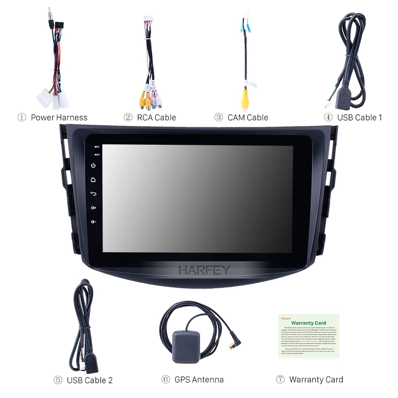 Sale Harfey 8 inch HD Touchscreen 2din Android 8.1 Auto GPS Navi Car Radio for Toyota RAV4 Bluetooth Music support Digital TV Carplay 3