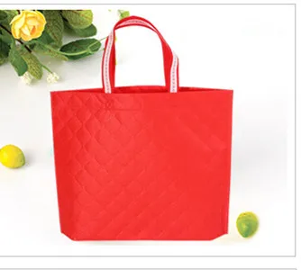Простой Модный нетканый мешок выставочная ручная сумка для супермаркета хозяйственная сумка - Цвет: Red