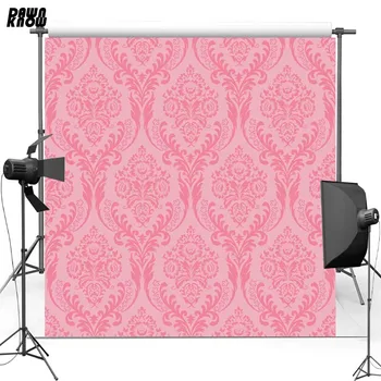 

DAWNKNOW Vinyl Backdrop For Children Pink Damask New Fabric Flannel Photography Background For Newborn Photo studio lv103