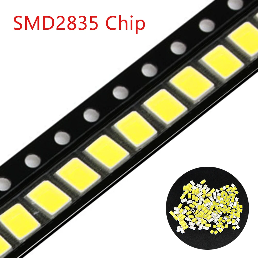 Epistar SMD 2835 Чип светодиодный светильник светодиодный s диод светильник для Светодиодные ленты Точечный светильник, Крытый светодиодные лампы 0,5 W 50-57LM 3 V-3,2 V, 135mA