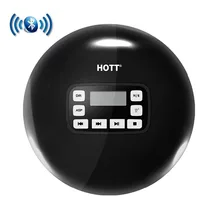 HOTT Portable Personal Bluetooth CD Player Support Headphone Jack, LED Display, Anti-Skip Music Suittable Listenning Music