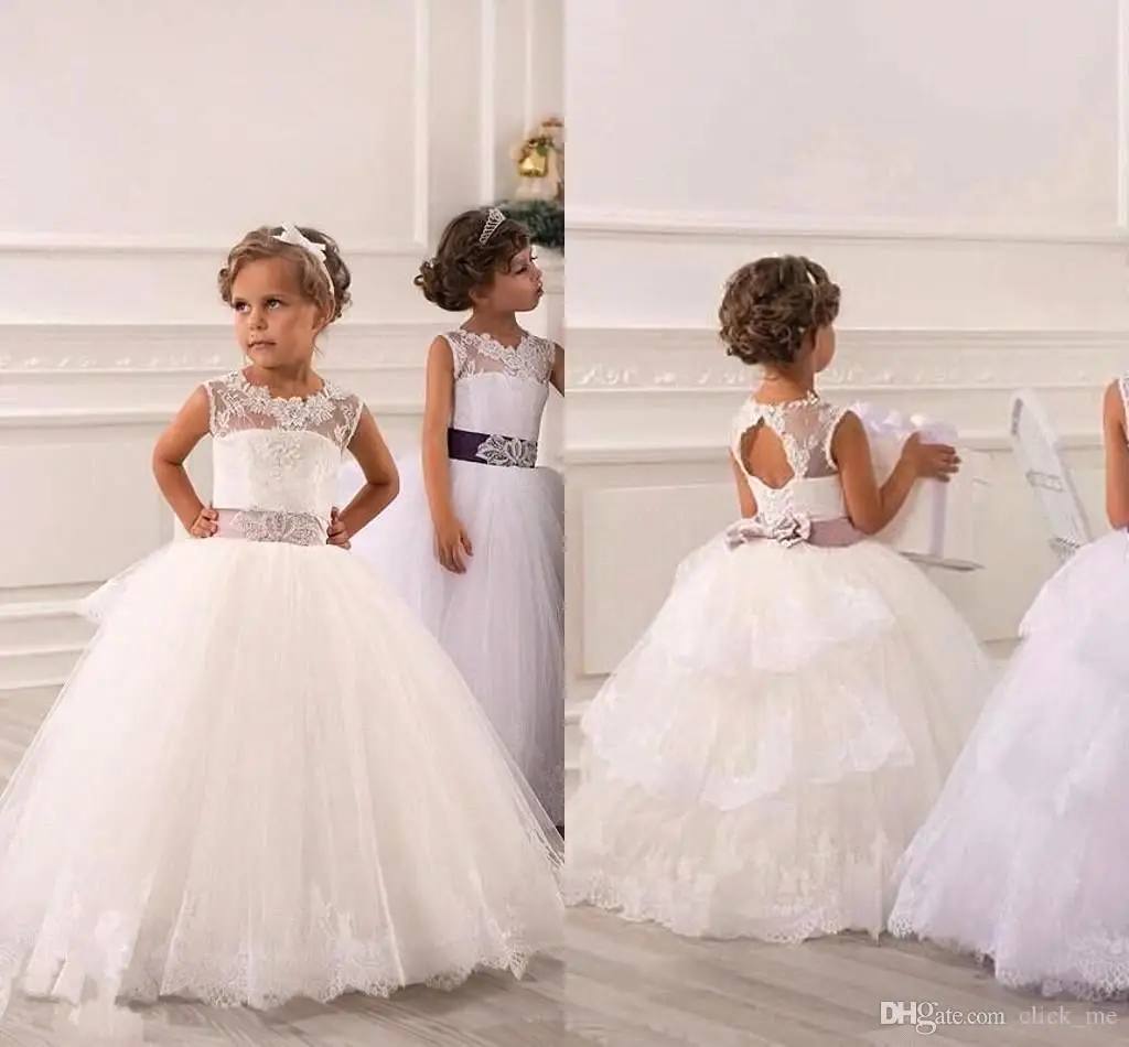 Open Back Flower Girl Dress
