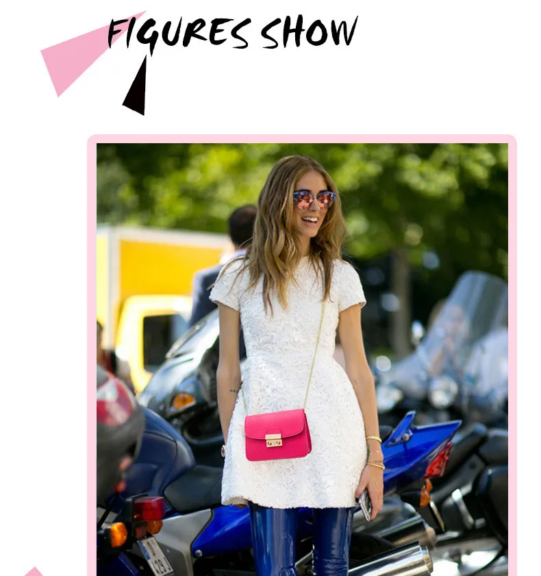 18 Korean Version New Mini Messenger Women Bags Solid Buckle Chain Shoulder Bag Small Square Package Cross Pattern Summer