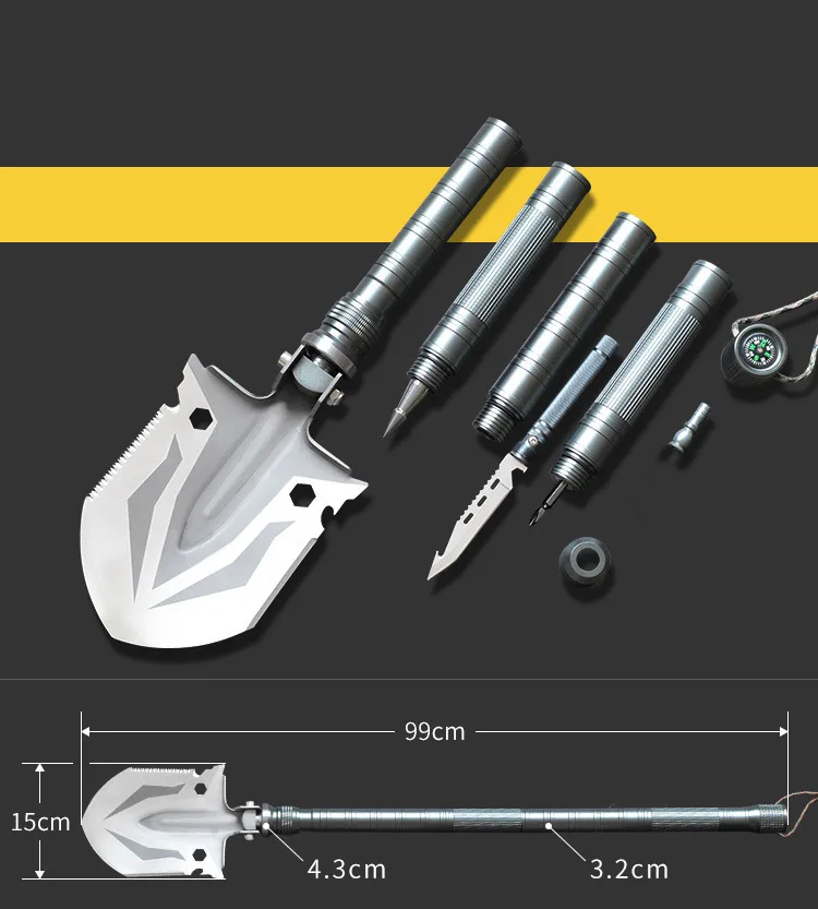 Переносная Лопата для выживания лопатка Dibble pick аварийный Сад Кемпинг напольный инструмент