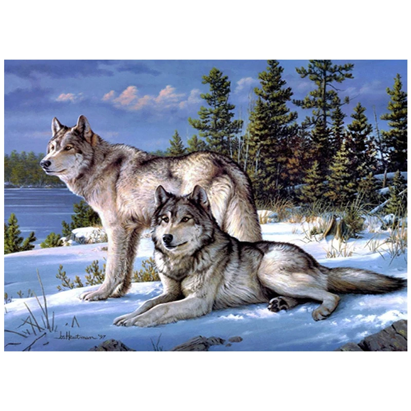 

Wolf Full Diamond Painting Cross Stitch Diamond Mosaic Kit Diamond Embroidery Diy Needlework Gift Christmas Home Paintings