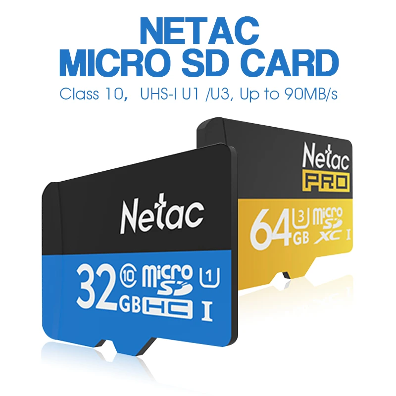  Original Netac Class10 Micro SD Card UHS-I 16GB 32GB Flash Memory Card 64GB 128GB  UHS-I U3 High Speed for Phone Recorder Camera 