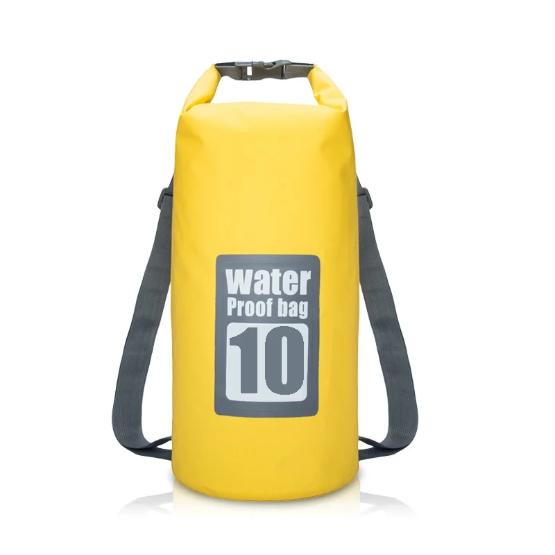 Речной пакет гидроизоляционные сумки сухой вверх мешок каноэ мешок рафтинг спортивные сумки комплект для наружного путешествия оборудование - Цвет: Yellow   10L