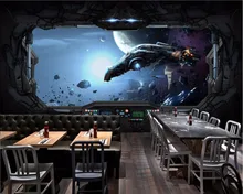 

Custom mural picture 3d room wallpaper spaceship driving window decoration painting 3d wall murals wallpaper for walls 3 d