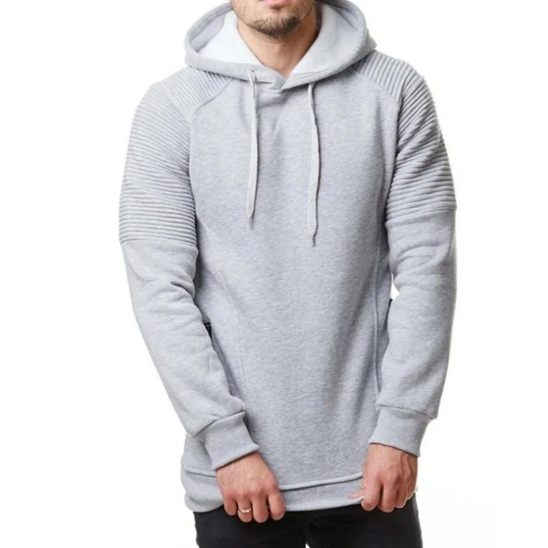 Пуловер Для мужчин толстовки Толстовка 2019 Демисезонный новый бренд с длинным рукавом с капюшоном Однотонная повседневная обувь Для мужчин