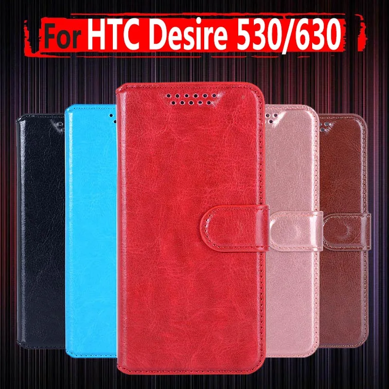 Роскошный чехол-книжка в стиле ретро для HTC Desire 530 PU с подставкой и отделением карт
