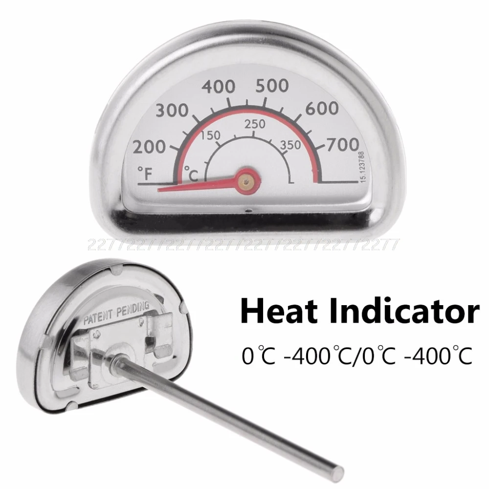 

Stainless Steel Bimetal Thermometer Heat Indicator Heating Gauge BBQ For Grill Au24 Dropship