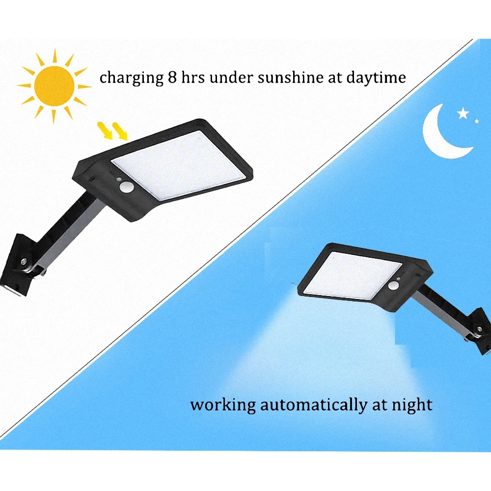 

36/48 LED Solar Powered Motion Sensor Security Lamp Waterproof IP65 Outdoor Garden Light remote control street s spot flood bul