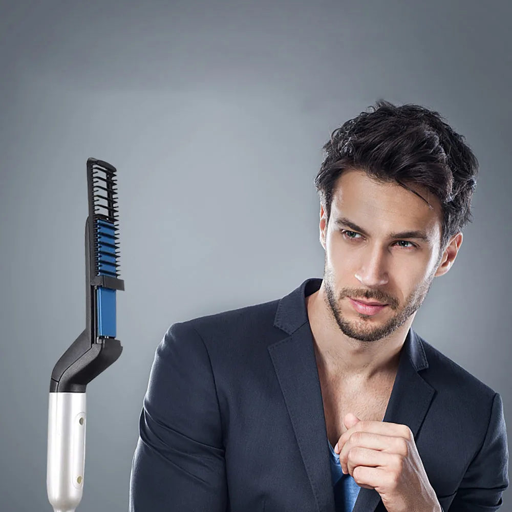 Для мужчин быстрый выпрямитель для бороды стайлер гребень многофункциональная Плойка для завивки волос шоу кепки инструмент выпрямитель для волос щетка