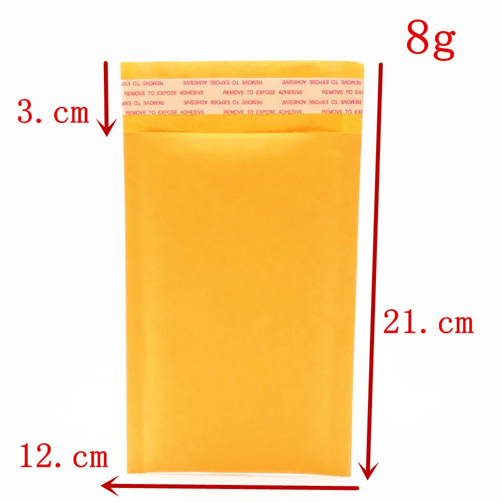 

3pcs 12*21cm high quality Kraft Bubble Mailers Padded Bubble Envelopes Bags Envelope Mailing Bag Paper Envelopes