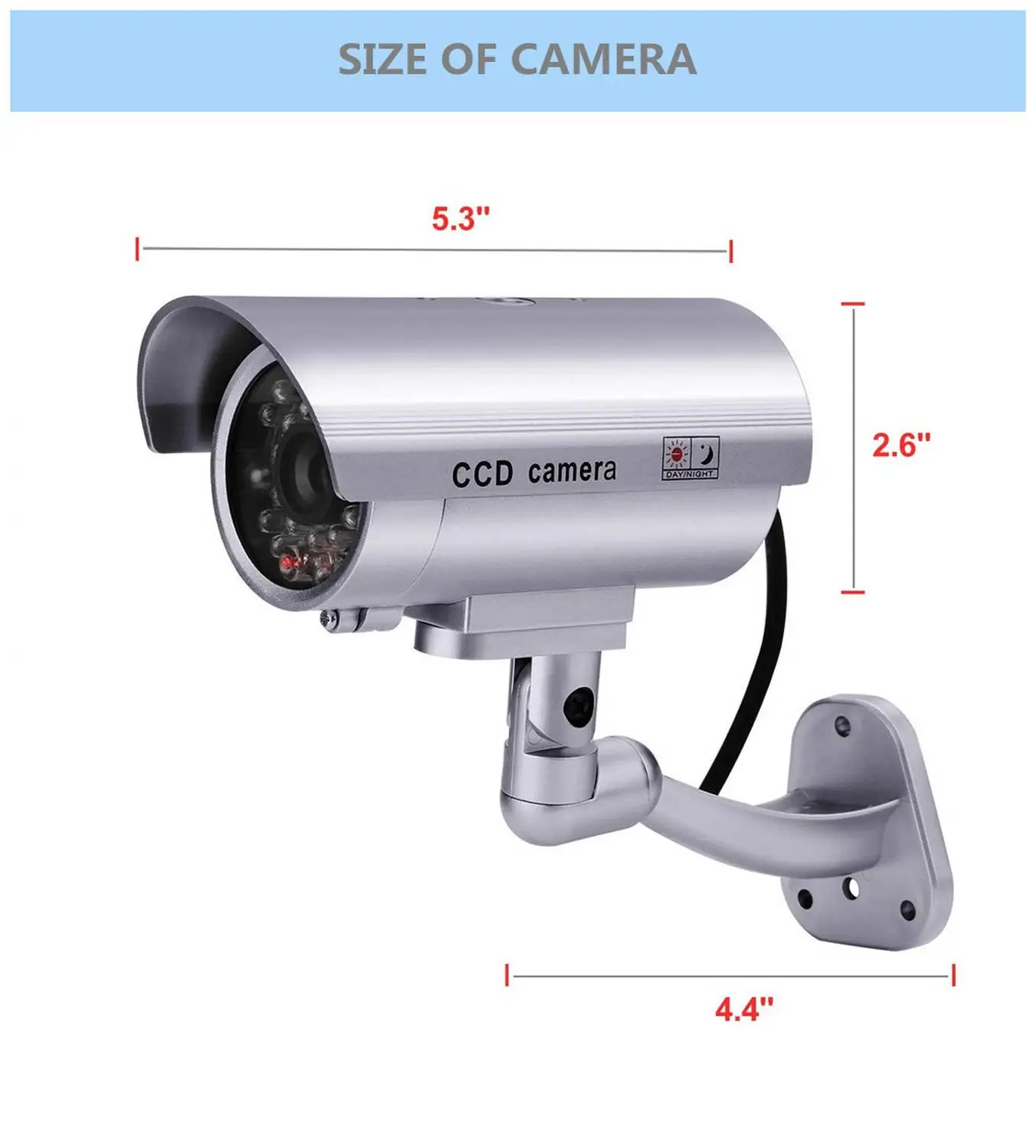 fake dummy camera security cctv video surveillance wifi flashing red led waterproof outdoor false d - 33025451950