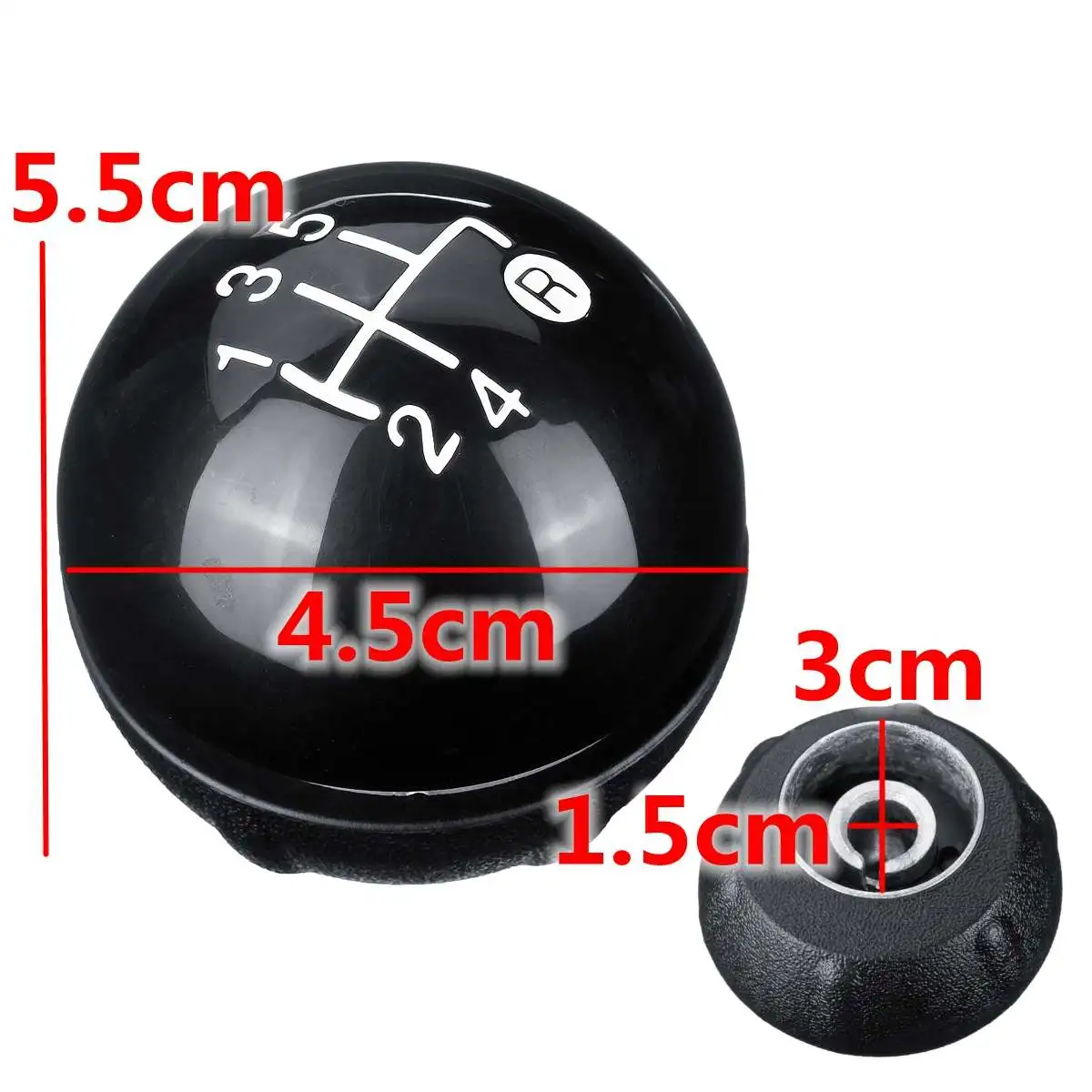 5 Speed MT Car Gear Shift Knob Stick With Dust Cover For Fiat 500 500c 2012 2013 Sitck Head Leather Gloss Black Cap Replacement