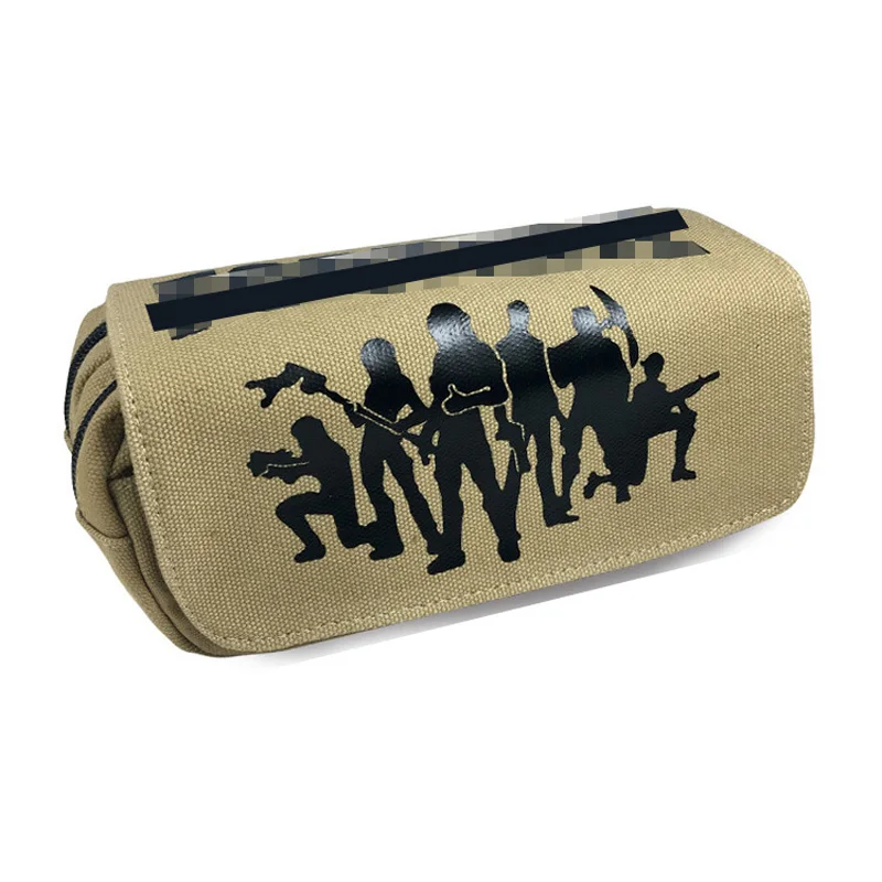 

Game Minecraft Hammer Gun Roblox Children Teenager Student Canvas Pencil Case Box Pen Bag Cosmetic Makeup Change Purse Bag