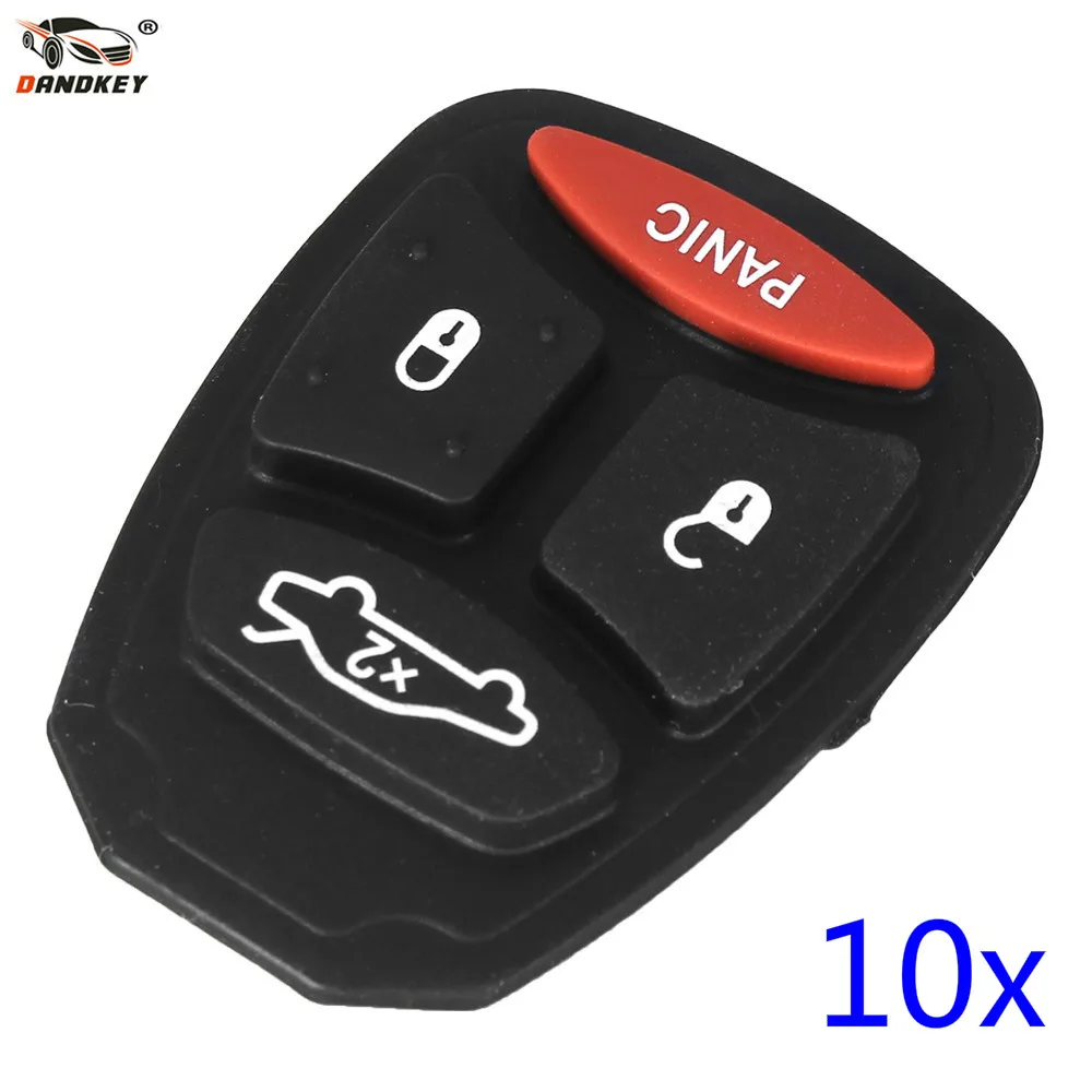 DANDKEY 10x Rubber Button Pad Car Remote 4 3+1 Buttons Key FOB For Chrysler Aspen Dodge Durango Magnum Charger Ram For Jeep DANDKEY 10x Rubber Button Pad Car Remote 4 3+1 Buttons Key FOB For Chrysler Aspen Dodge Durango Magnum Charger Ram For Jeep